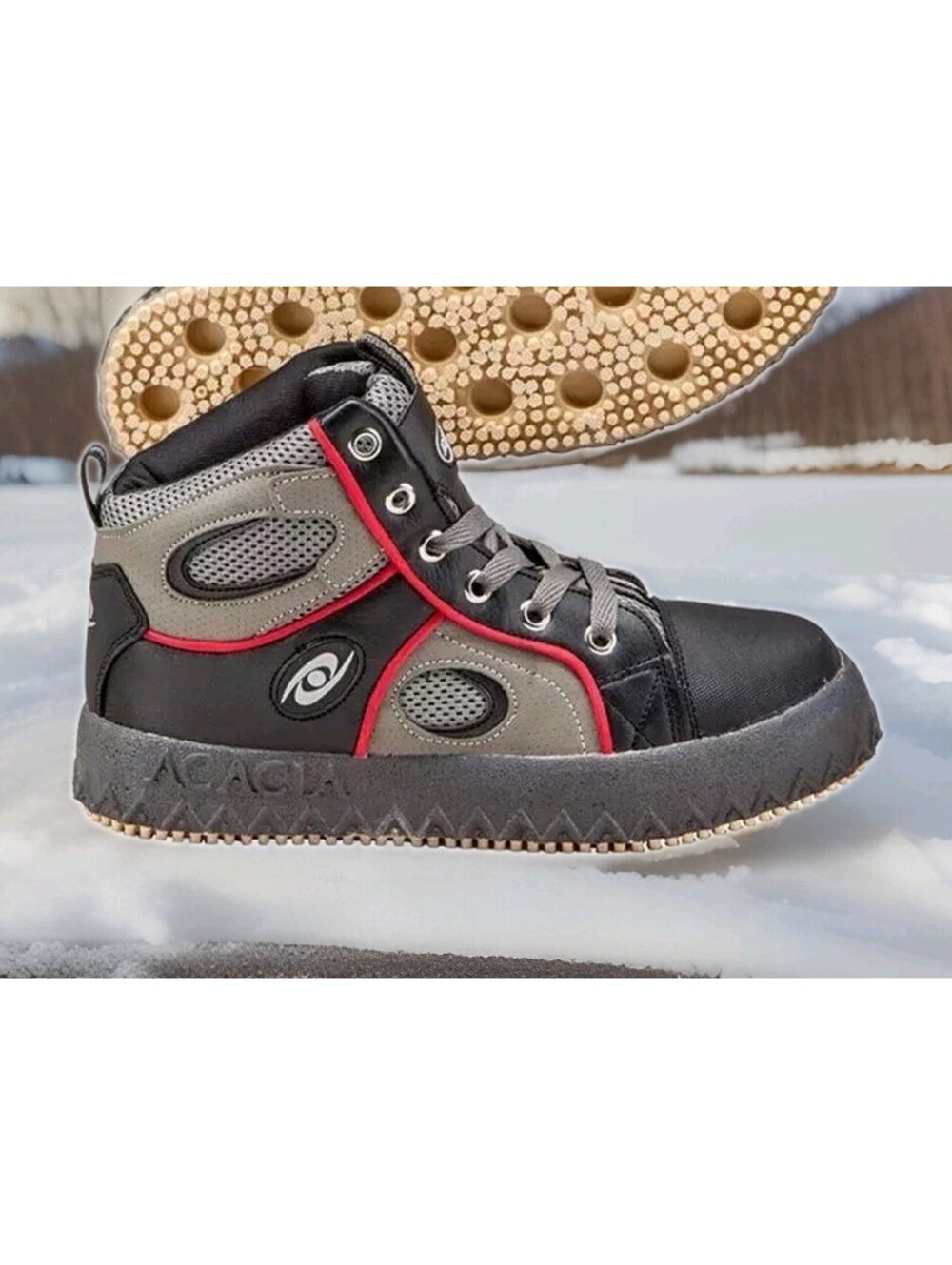 Acacia Grip-Inator Broomball Sneaker Shoes Mens 11 45 Ice Fishing Boot Hockey